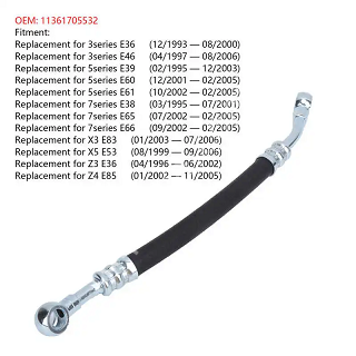 Bmw E36/E38/E39/E46/E60/E61/E65/E66/X3 E83/X5 E53 M52/M54 Motor Vanus Yağ Hortumu