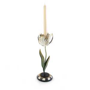 Tulip Candle Holder - Gold & Ivory - Small