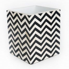 Piazza Waste Bin - Black & Ivory