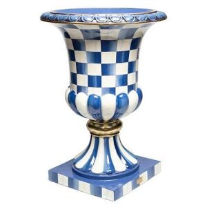 Royal Check Pedestal Urn