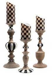 Courtly Pillar Candle Holders - Set of 3