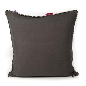 Covent Garden Floral Square Pillow - Grey