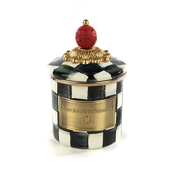 Courtly Check Enamel Canister - Mini