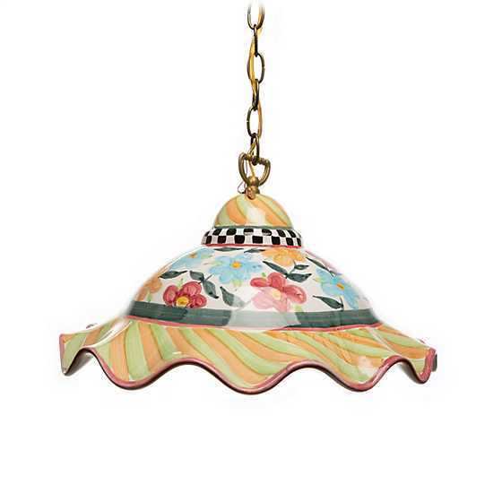 Painted Garden Fluted Hanging Lamp