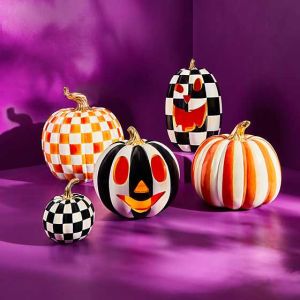 Courtly Check Illuminated Jack O' Lantern - Tall