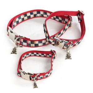 Courtly Check Couture Red Pet Collar - Small