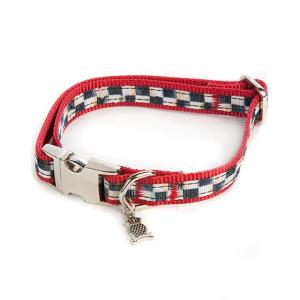 Courtly Check Couture Red Pet Collar - Small