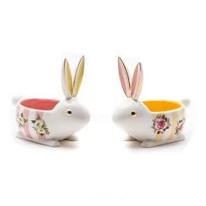 Wildflowers Bunny Dishes - Set of 2