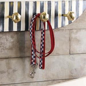Courtly Check/Red Pet Lead - Medium