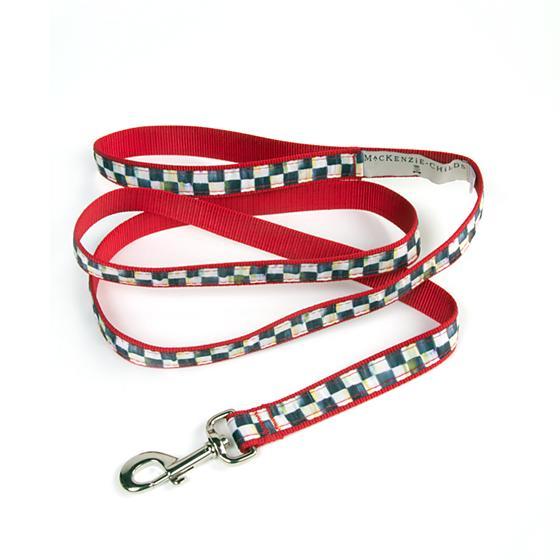 Courtly Check/Red Pet Lead - Medium