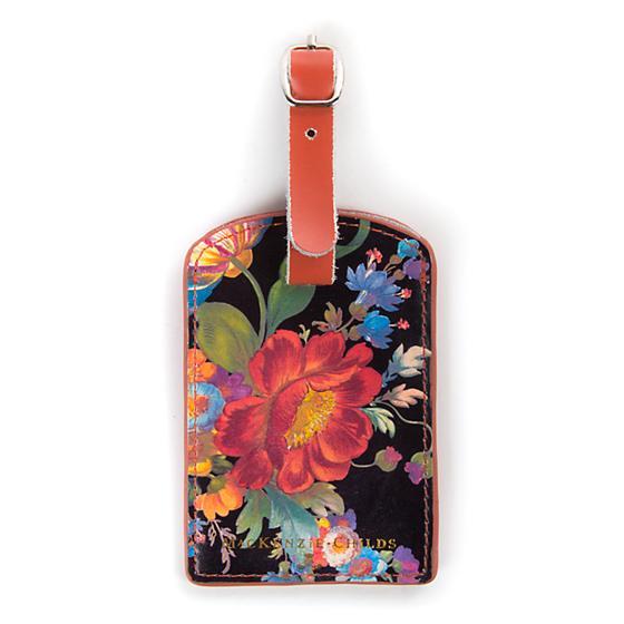 Flower Market Luggage Tag - Black