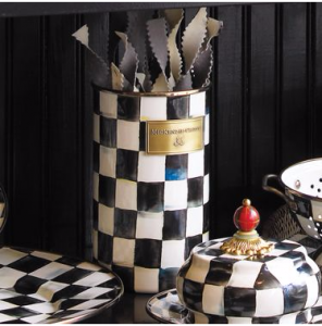 Courtly Check Enamel Utensil Holder