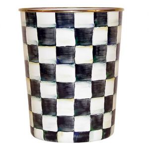 Courtly Check Enamel Waste Bin