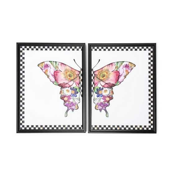 Flower Market Butterfly Wall Art - Set of 2