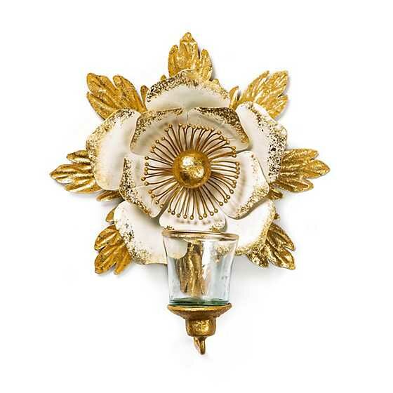 Golden Anemone Candle Sconce