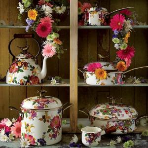 Flower Market 3 Qt. Tea Kettle with Bird