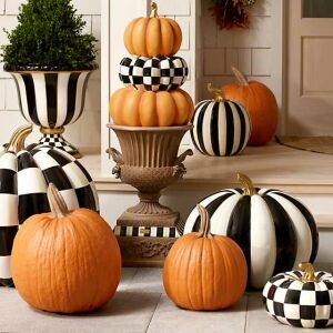 Courtly Stripe Glossy Pumpkin - Large