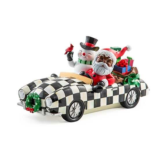 Granny Kitsch Special Delivery Black Santa In Car