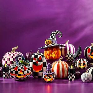 Plum Stripe Pumpkin - Medium