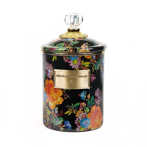 Flower Market Medium Canister - Black