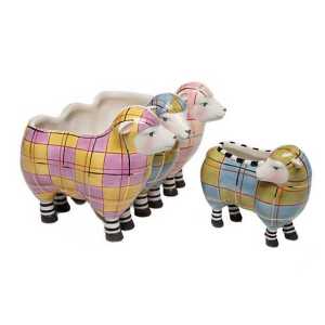 Tartan Sheep Vase