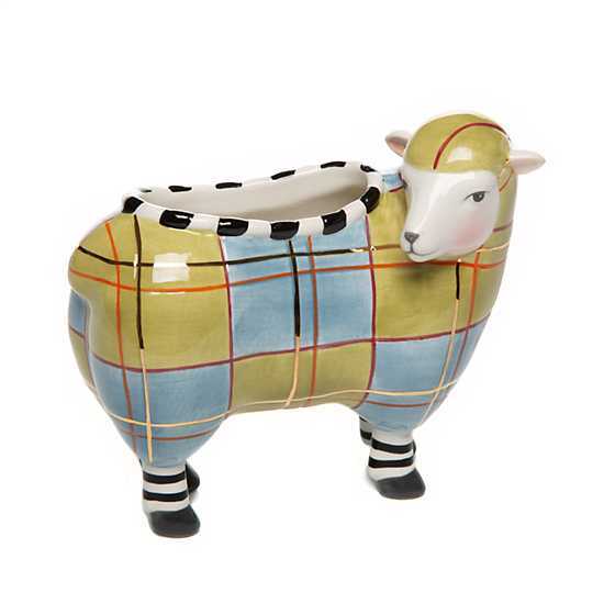 Tartan Sheep Vase