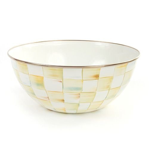 Parchment Check Enamel Everyday Bowl - Large