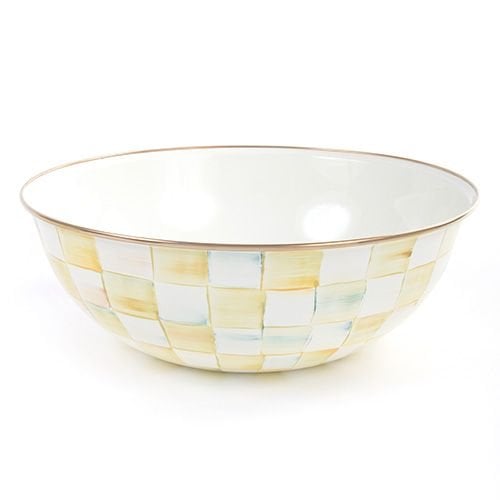 Parchment Check Enamel Everyday Bowl - Extra Large