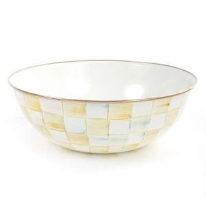 Parchment Check Enamel Everyday Bowl - Extra Large