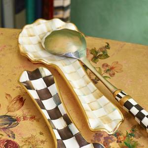 Parchment Check Spoon Rest