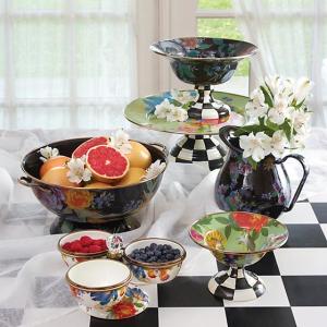 Flower Market Large Compote - Black