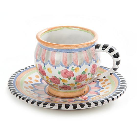 Taylor Espresso Cup & Saucer - Cabbage Rose