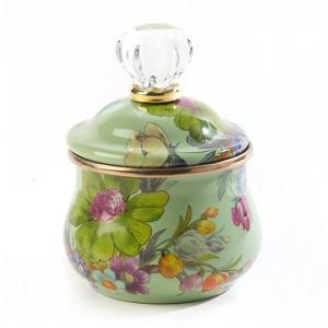 Flower Market Lidded Sugar Bowl - Green