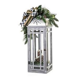 Farmhouse Fireside Lantern Arrangement