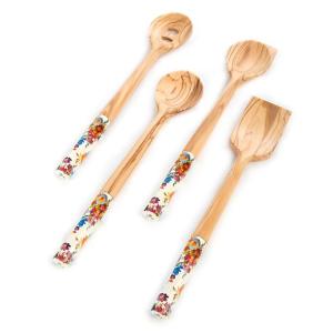 Flower Market Olivewood Slotted Spoon