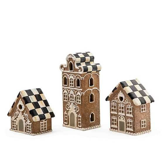Gingerbread Illuminated Mini Houses - Set of 3
