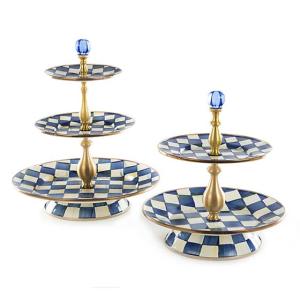 Royal Check Enamel Two Tier Sweet Stand