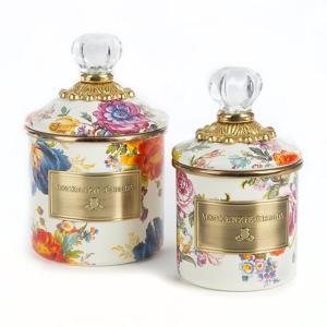 Flower Market Demi Canister - White