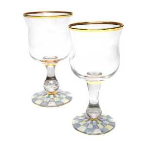 Sterling Check Water Glass