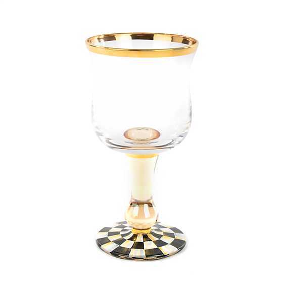 Courtly Check Wine Glass