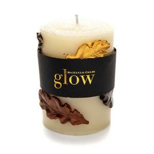 Falling Leaves Pillar Candle - 4''