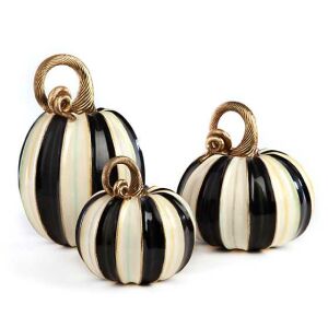 Elegant Stripe Pumpkin - Tall