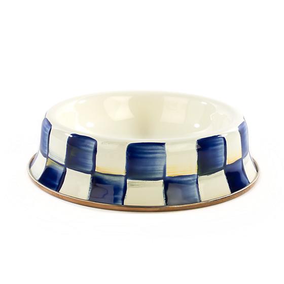 Royal Check Enamel Cat Dish