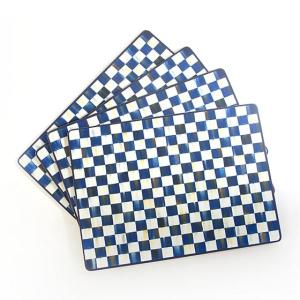 Royal Check Cork Back Placemats - Set of 4