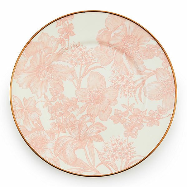 Rosy English Garden Enamel Dinner Plate