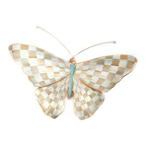 Parchment Check Butterfly Wall Decor