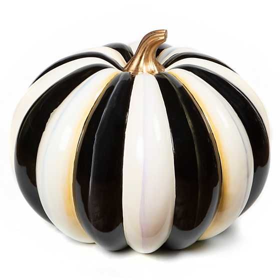 Courtly Stripe Outdoor Pumpkin