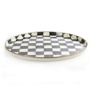 Courtly Check Enamel Round Tray