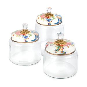 Flower Market Kitchen Canister - White - Large