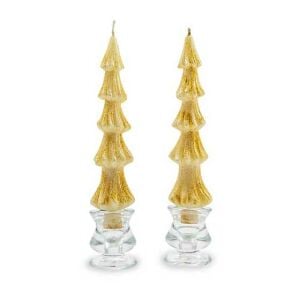 Tree Dinner Candles - 8'' - Ivory - Set of 2